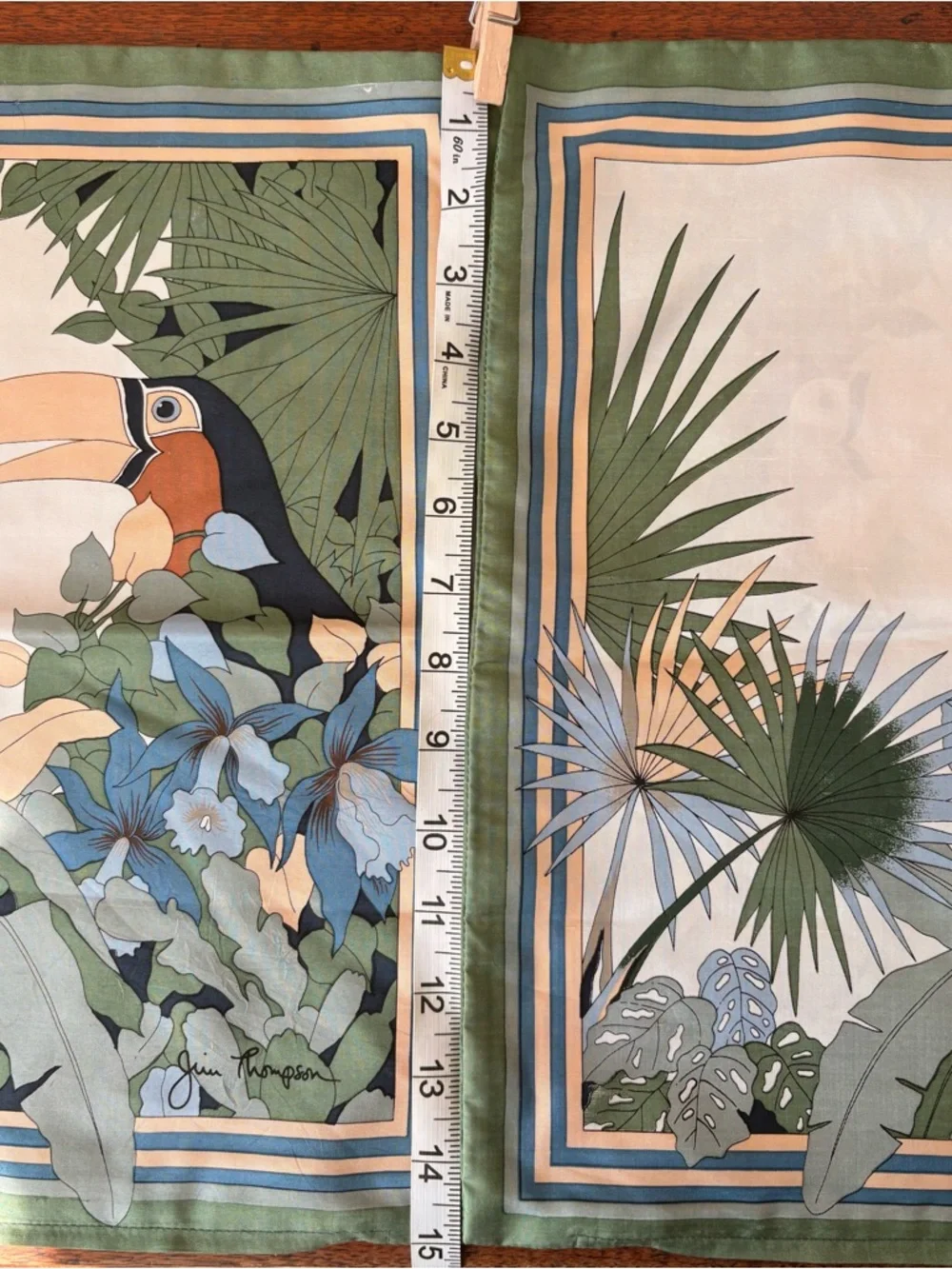 Vintage Jim Thompson 100% SilkTropical Toucan Print 15x15 Pillow Covers (2!)
